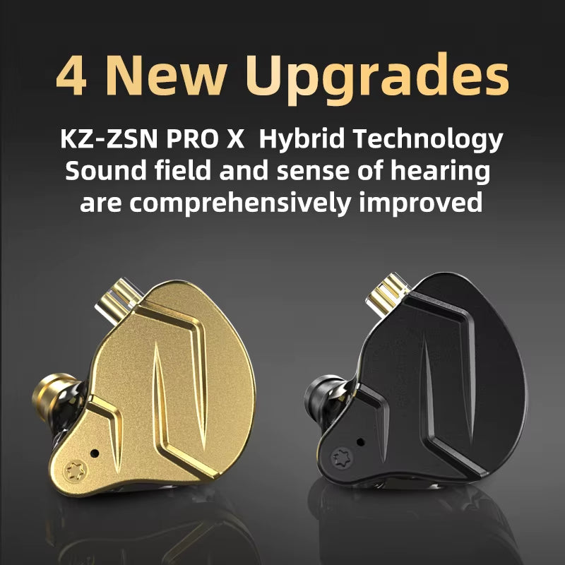 ZSN Pro X Metal Earphones 1BA+1DD Hybrid Technology HIFI Bass Earbuds in Ear Monitor Headphone Sport Noise Cancelling Headset