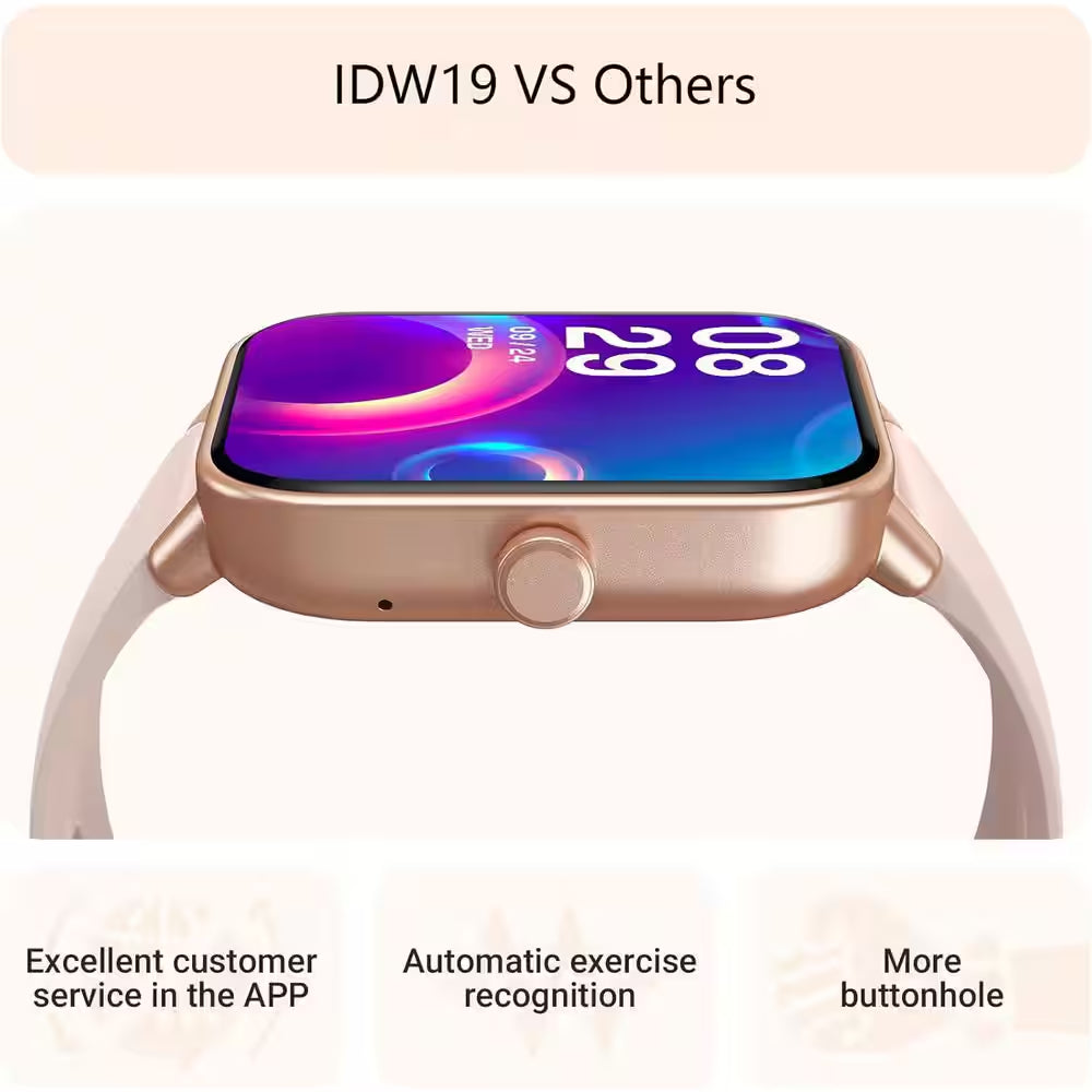 1.8 In. Smart Watch for Women Android and Iphone with Bluetooth Call (Answer/Make), Alexa Built-In Heart Rate, Pink