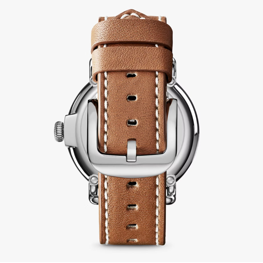NEW Shinola Mens Watch the Runwell 41Mm Green Dial with Tan Leather Strap