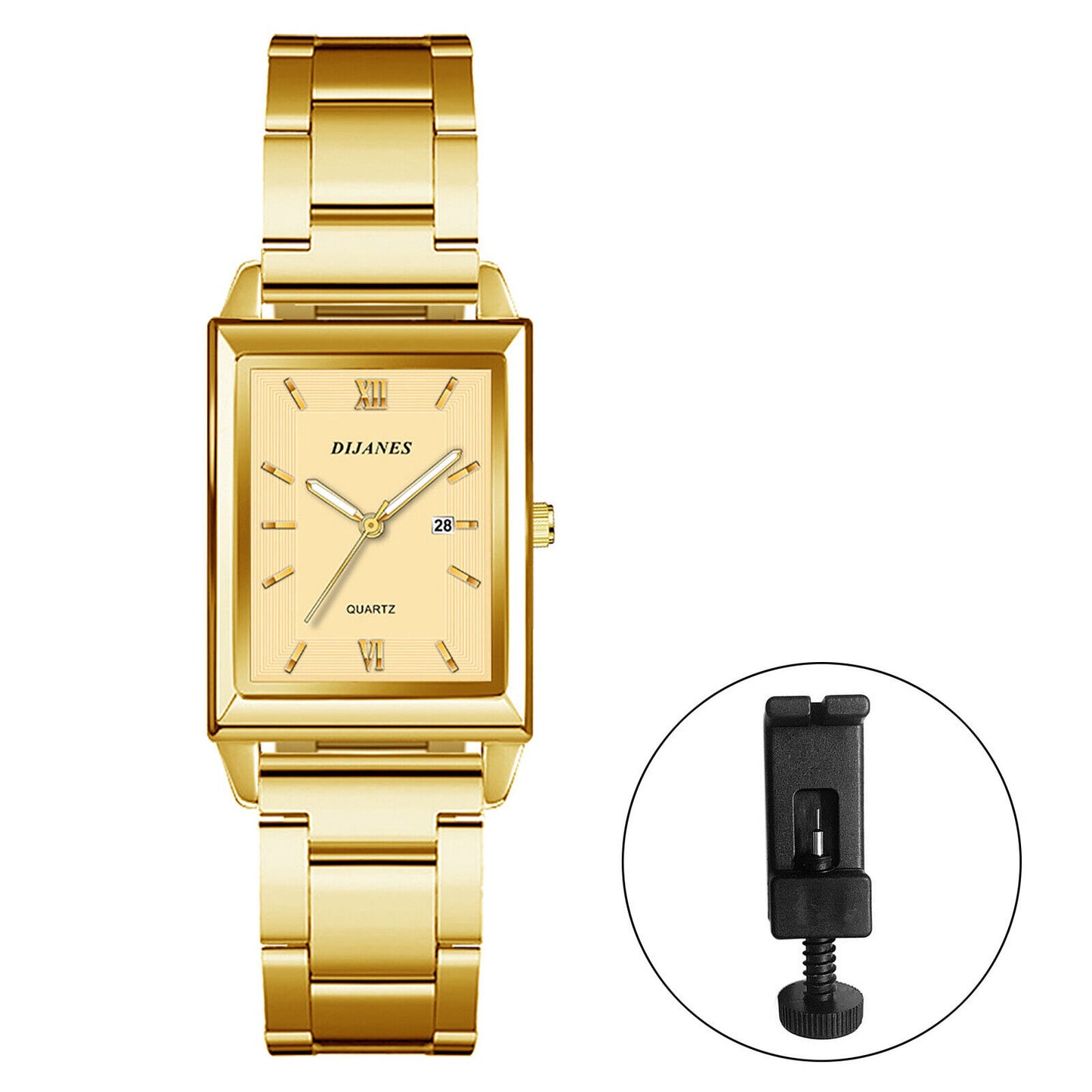 Women'S Classic Charm Rectangular Wrist Watch Analog Quartz Date Dress Watches