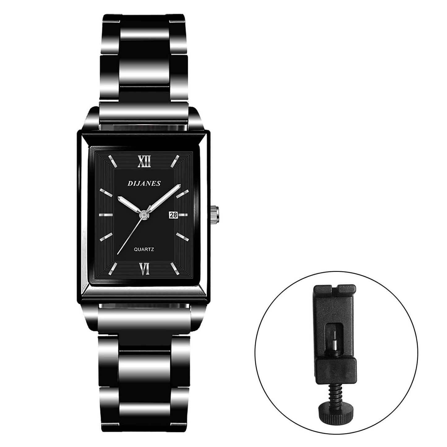 Women'S Classic Charm Rectangular Wrist Watch Analog Quartz Date Dress Watches