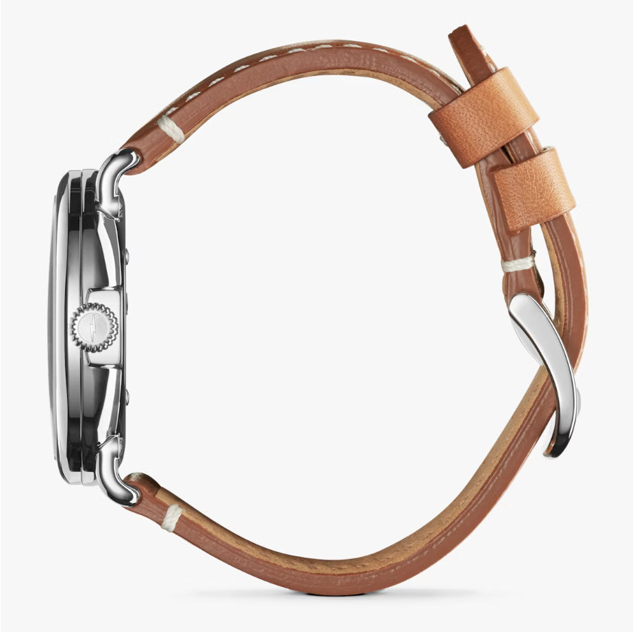 NEW Shinola Mens Watch the Runwell 41Mm Green Dial with Tan Leather Strap