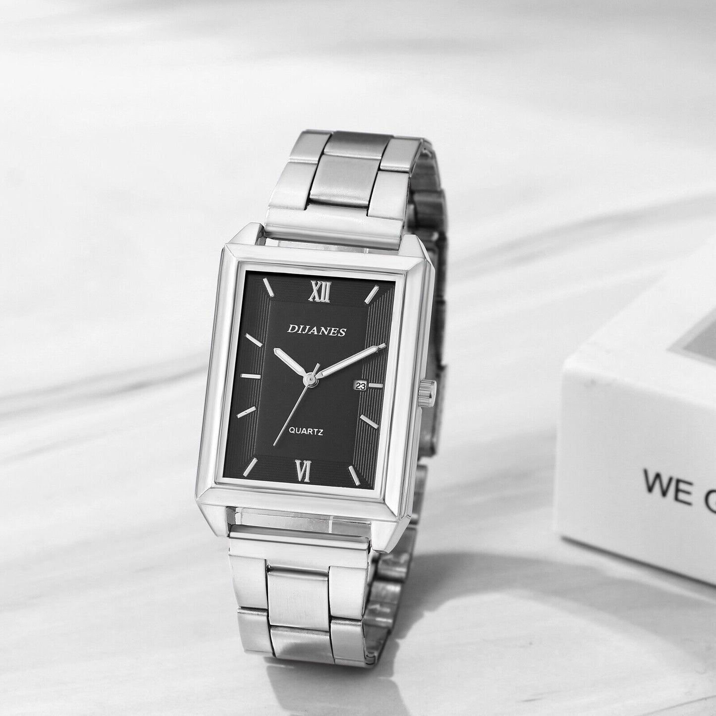 Women'S Classic Charm Rectangular Wrist Watch Analog Quartz Date Dress Watches