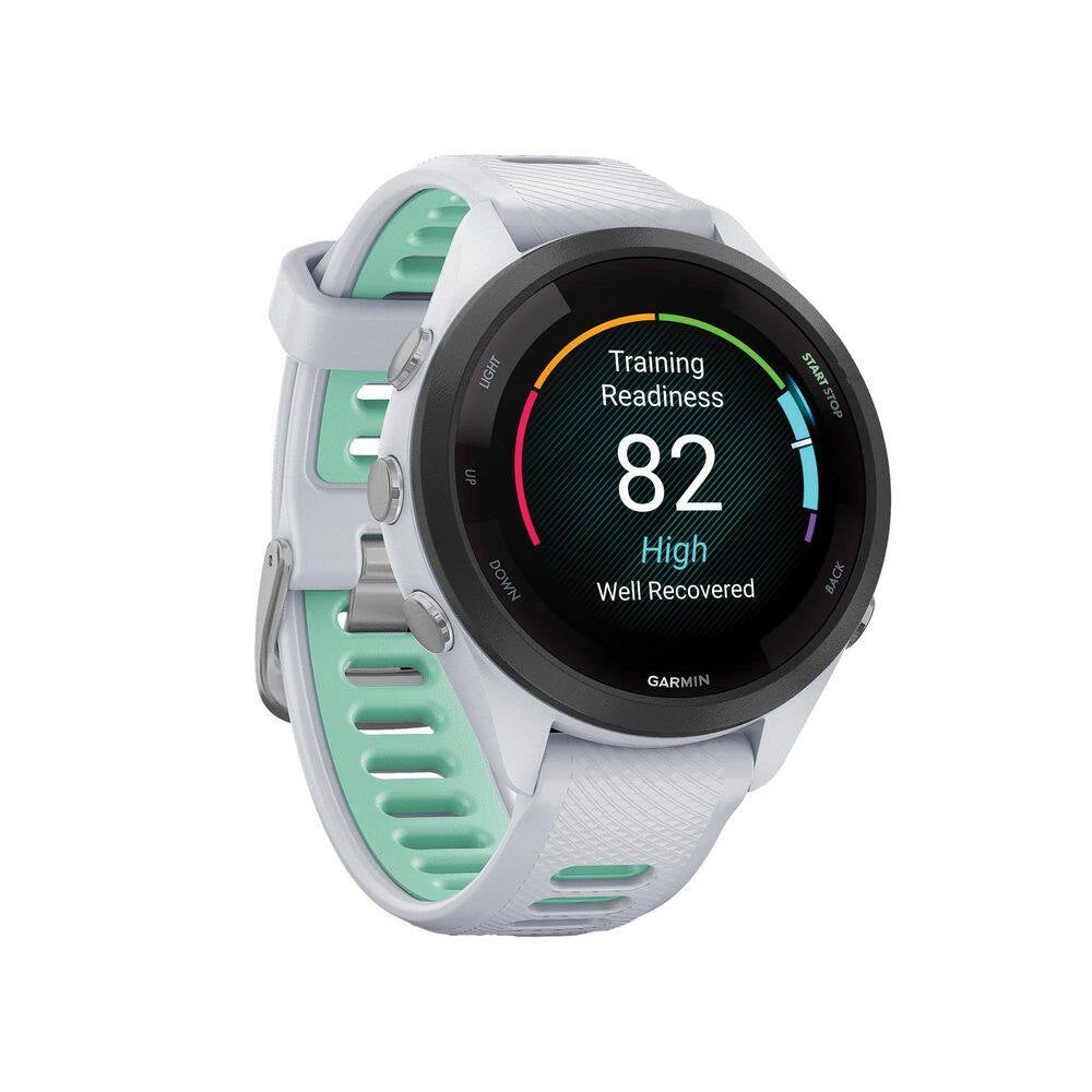 Forerunner 265S Running Smartwatch with Black Bezel 1.64 X .51 in White