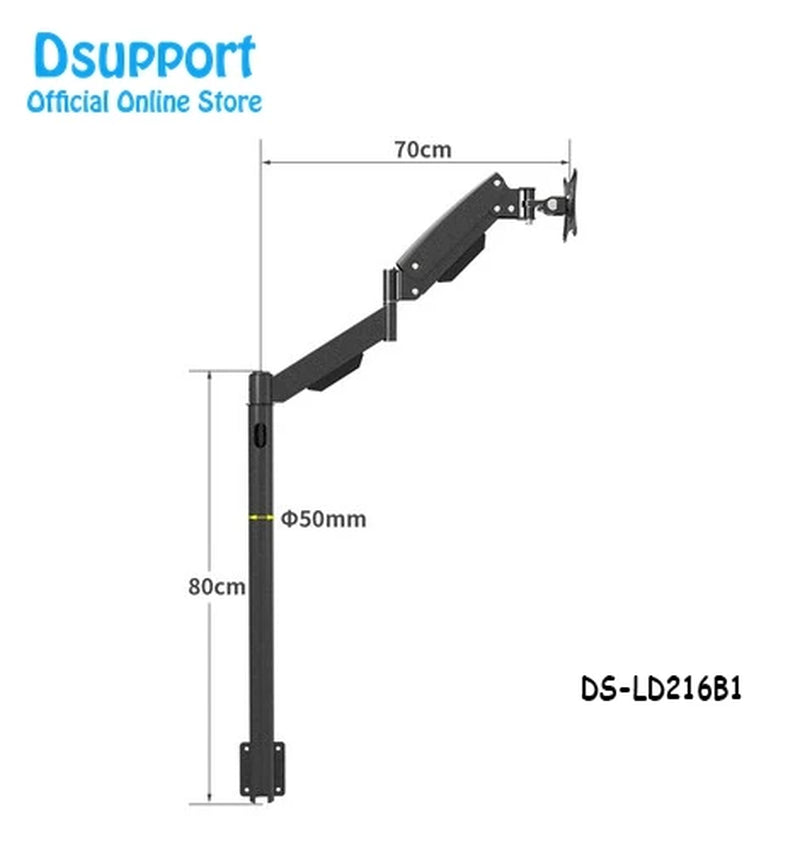 Heavy Duty 13"-27" LCD Monitor Floor Stand / Sofa Side Fixed TV Mount Computer Monitor Holder Arm LD216