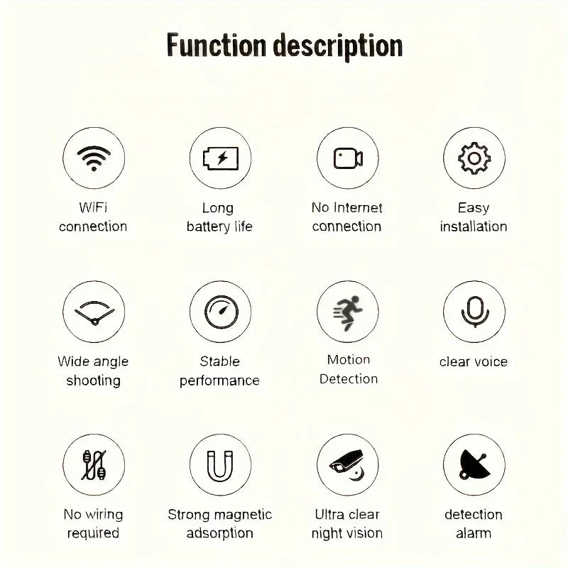 X10 4K Camera Wifi Wireless Monitor Remote Monitor Camcorders Security Protection Baby Monitor Smart Home Mini Camcorder 2025NEW