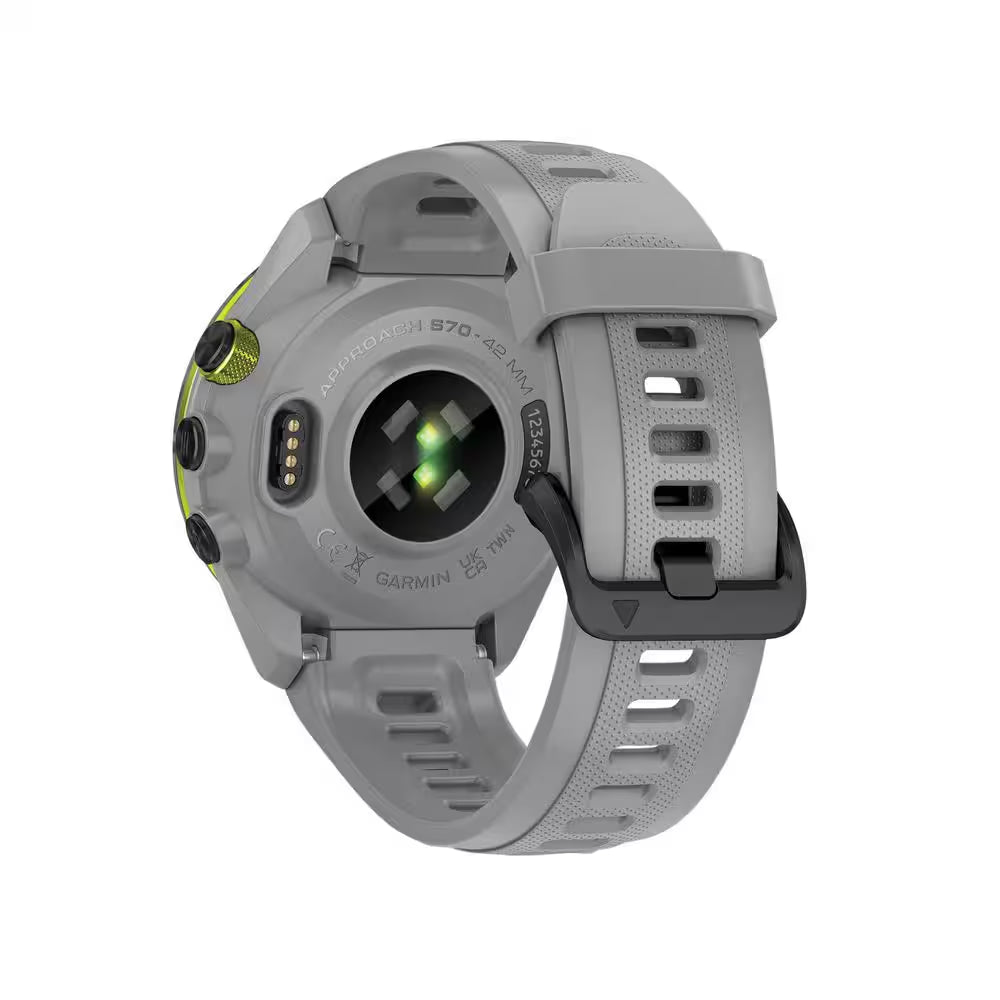 Approach S70 Golf Smartwatch with 42-Mm Case and Black Ceramic Bezel (Powder Gray)