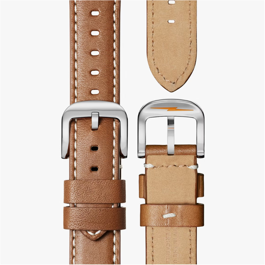 NEW Shinola Mens Watch the Runwell 41Mm Green Dial with Tan Leather Strap