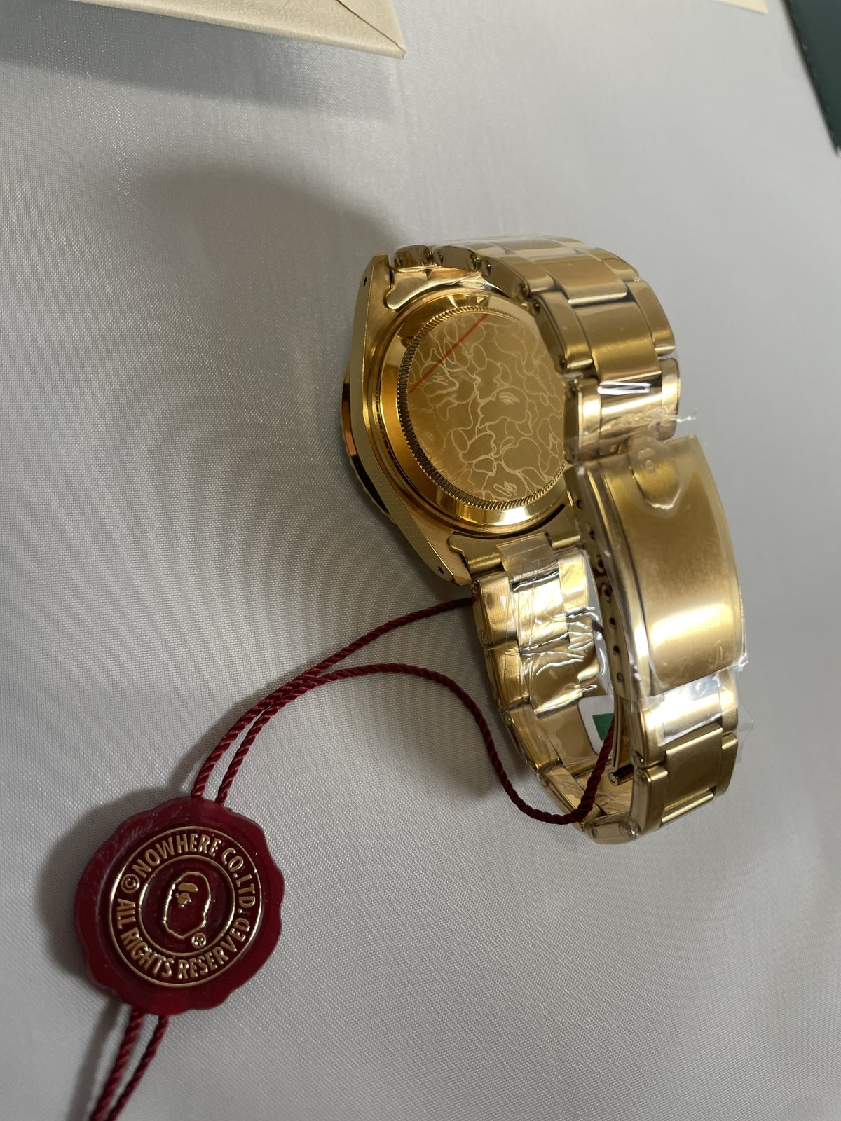 A BATHING APE CLASSIC TYPE 1 BAPEX Black Gold Men'S Watch Stainless Steel JP