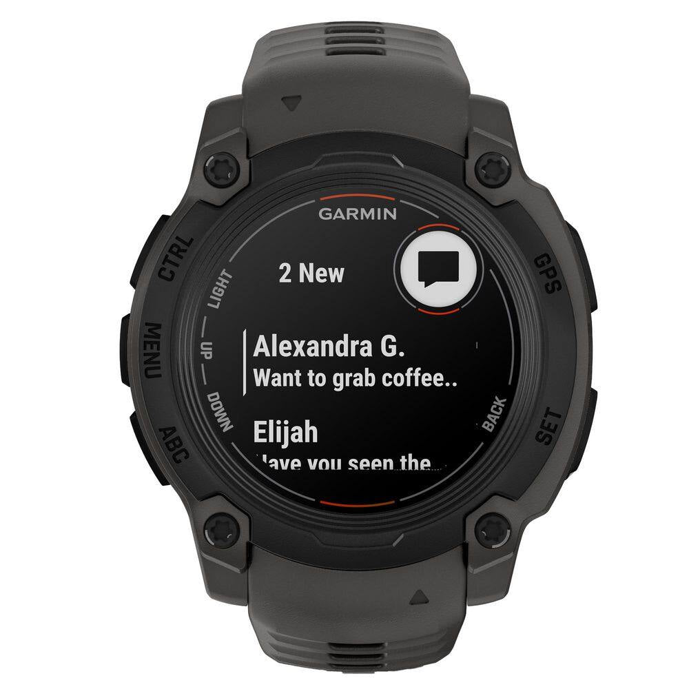 Instinct E 40 Mm GPS Smartwatch with Silicone Band 1.57 X .53 In. Black and Charcoal