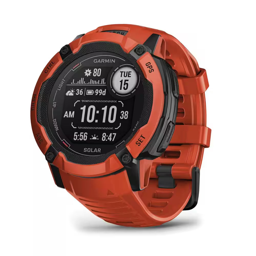 Instinct 2X Solar Smartwatch 1.97 X .57 In. Flame Red