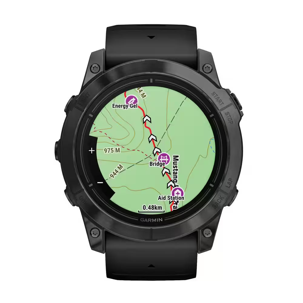 Epix Pro (Gen 2) Sapphire Edition Smartwatch with 51-Mm Case, Slate Gray Bezel with Black Band 2.01 X .59