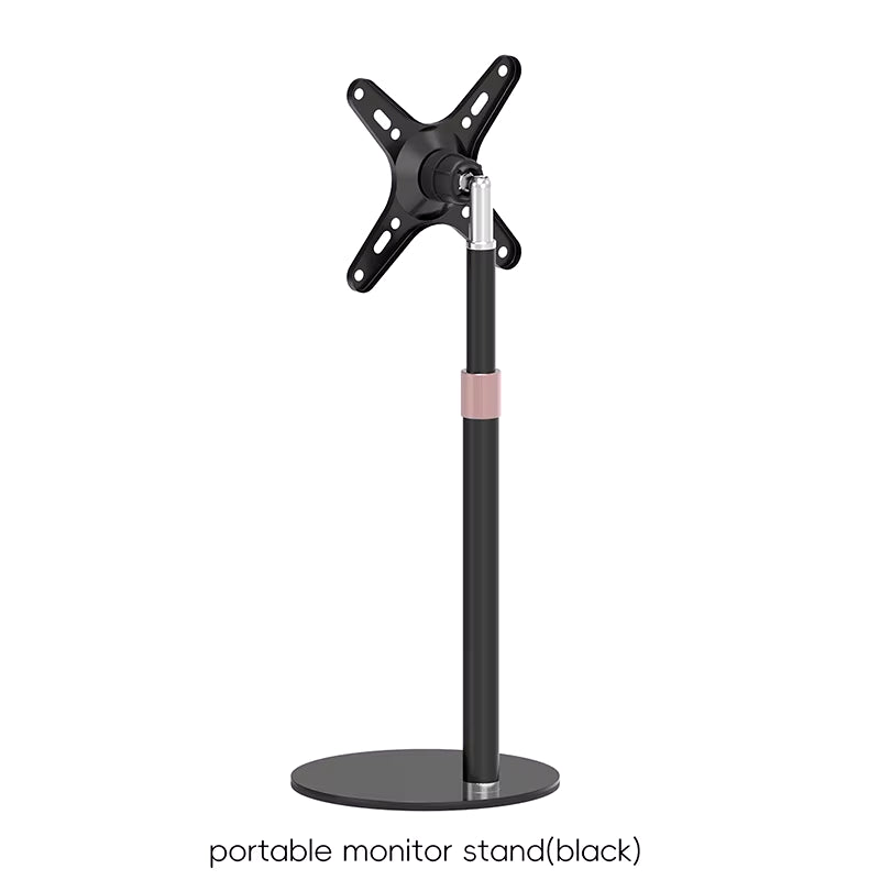 Portable Monitor Stand Height Adjustable Vesa Monitor Tablet Stand Free Standing Low Profile Desk Mount Monitor Support