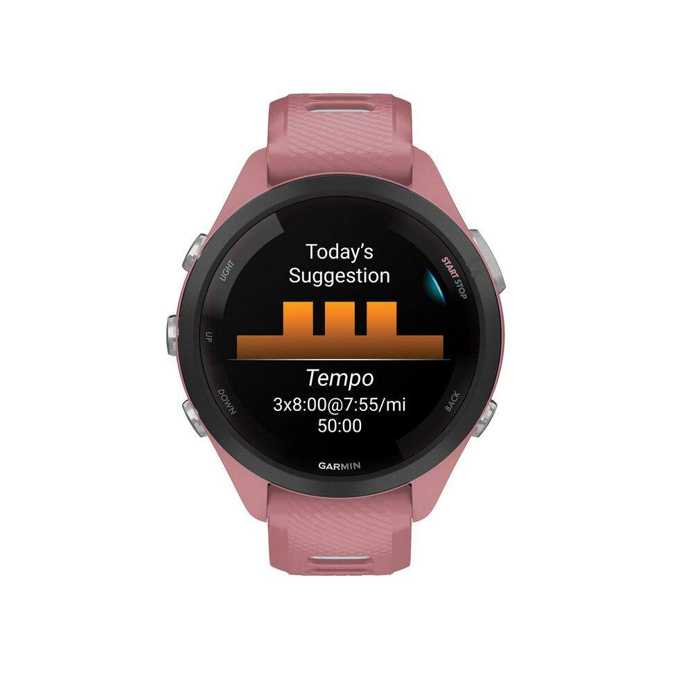Forerunner 265S Running Smartwatch with Black Bezel 1.64 X .51 in Pink