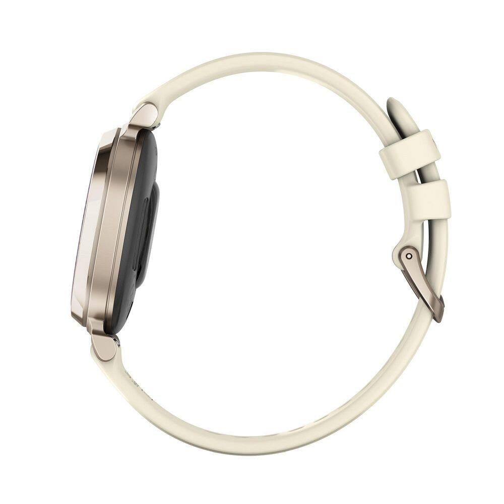 Lily 2-Heatlh and Fitness Smartwatch with Anodized Aluminum Bezel/Case and Silicone Band 1.4 X .4 in Cream Gold