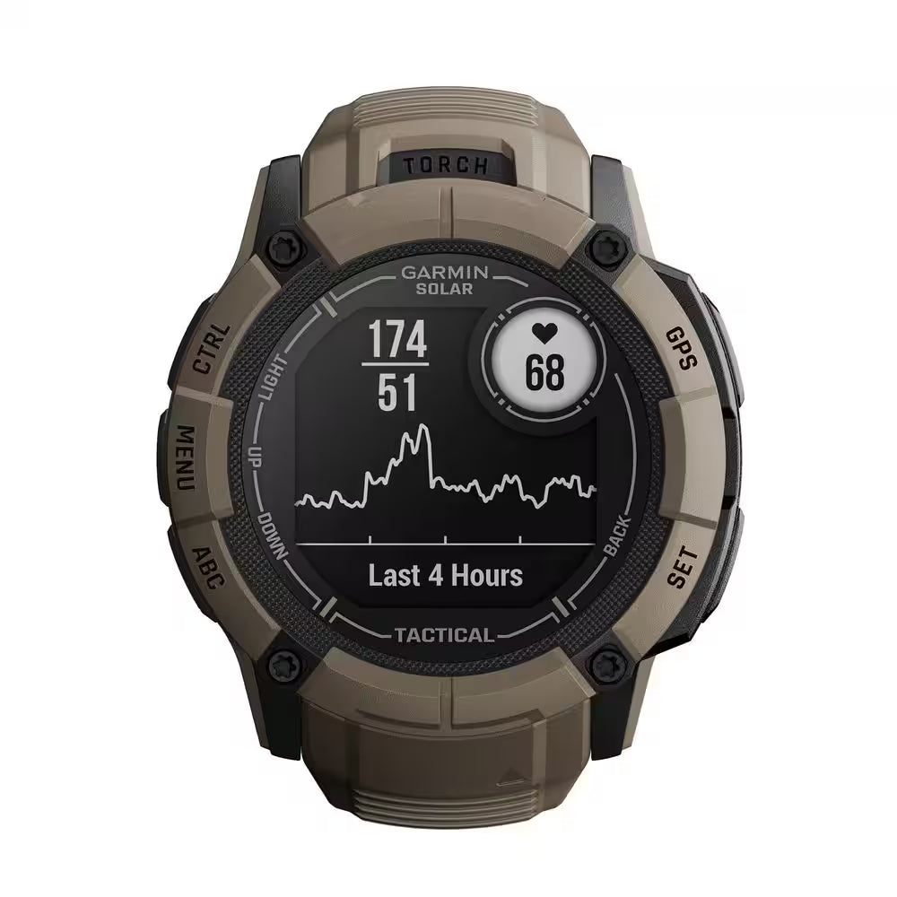 Instinct 2X Solar Smartwatch Tactical Edition 1.97 X .57 In. Coyote Tan