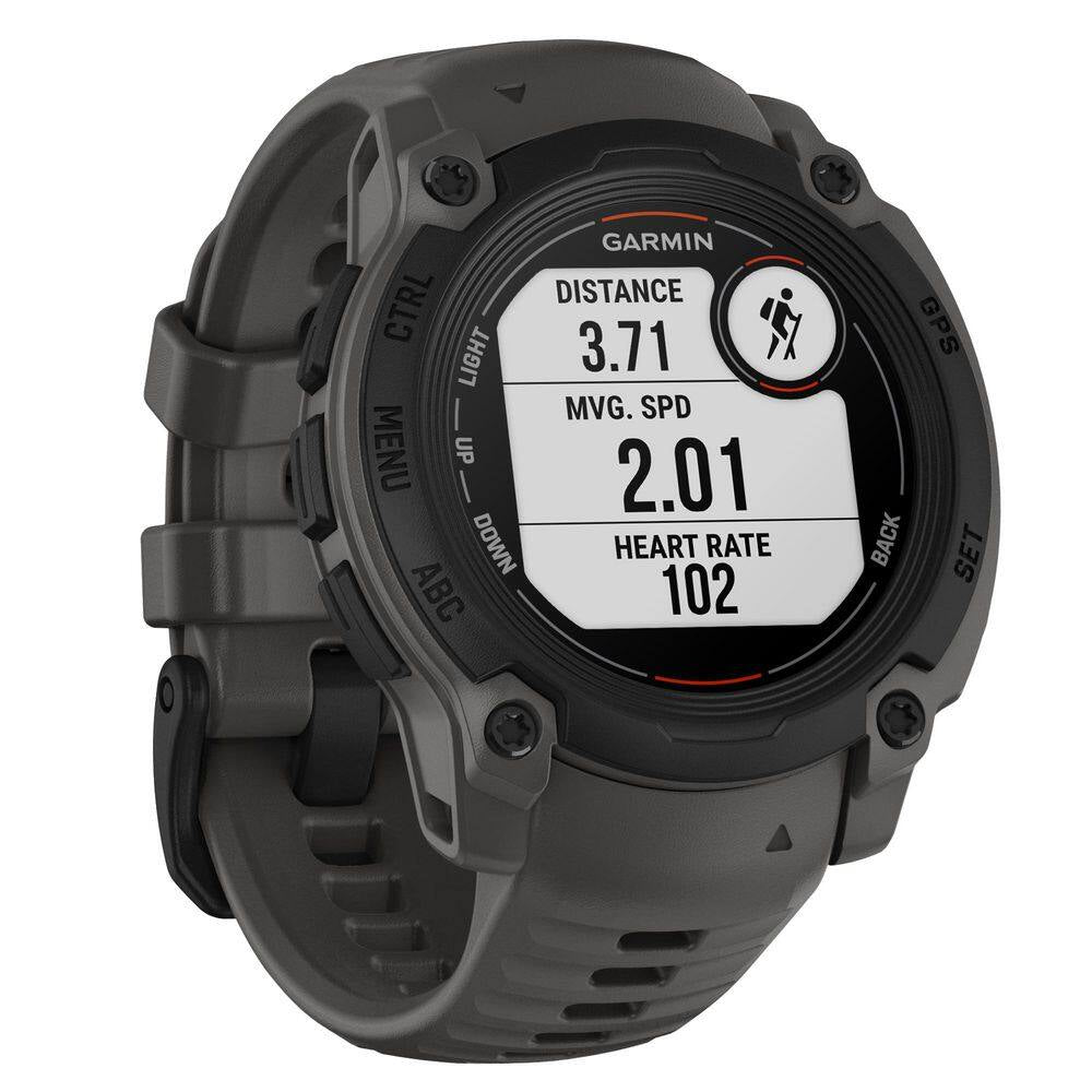 Instinct E 40 Mm GPS Smartwatch with Silicone Band 1.57 X .53 In. Black and Charcoal