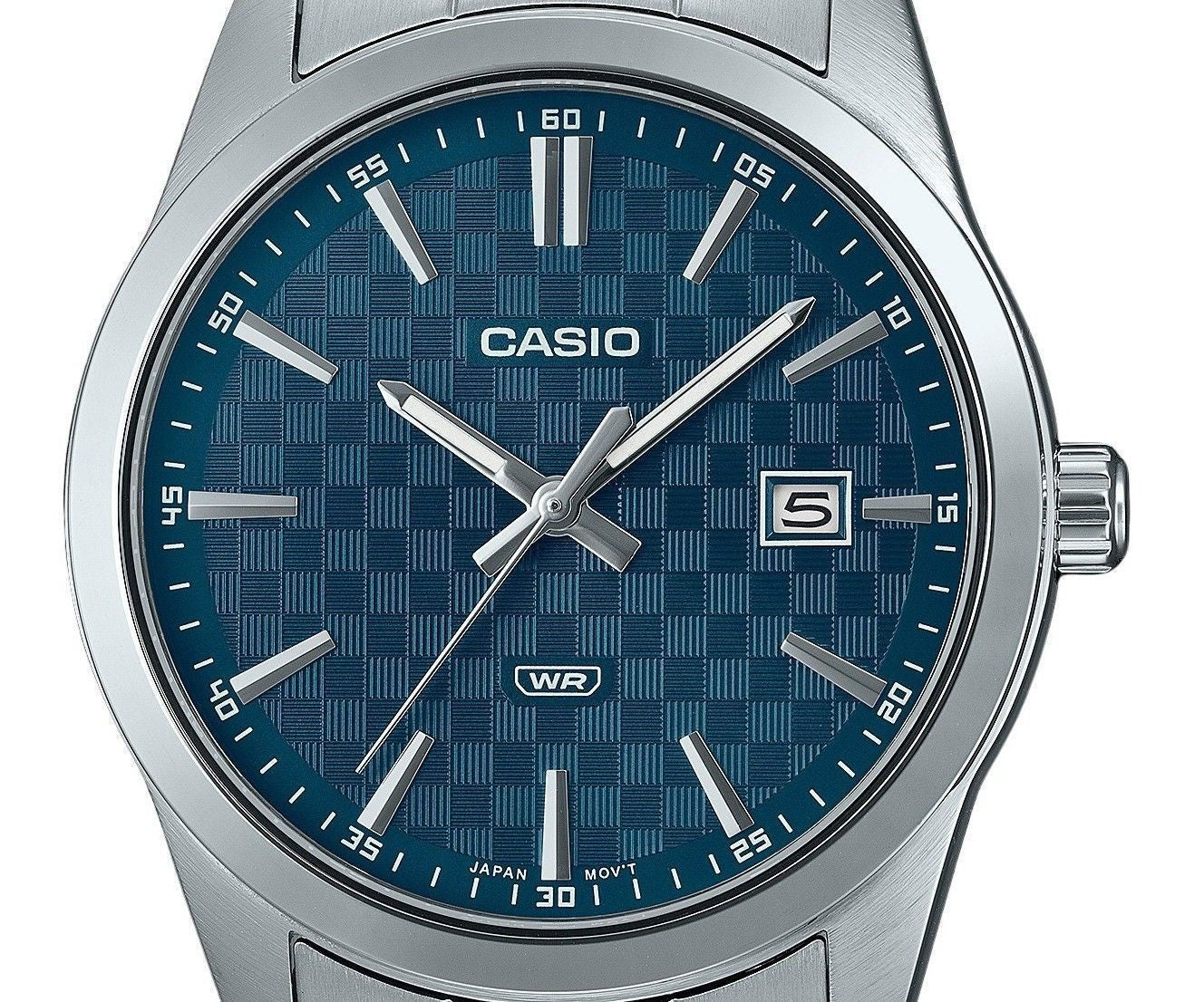 Casio Standard Analog Stainless Steel Blue Dial Quartz MTP-VD03D-2A2 Men'S Watch