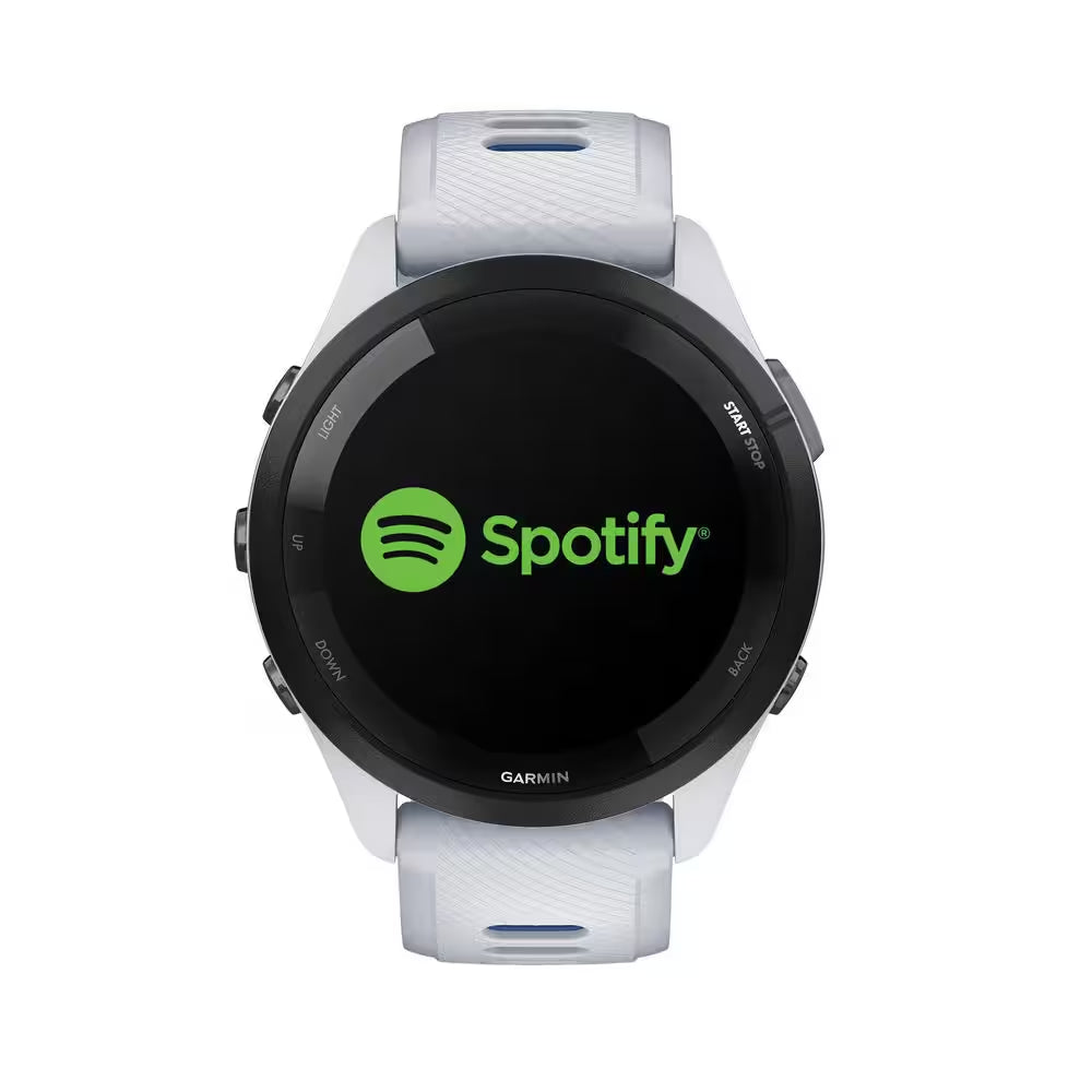 Forerunner 265 Running Smartwatch with Black Bezel 1.81 X .51 in White