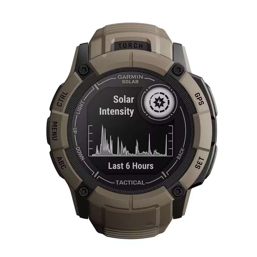 Instinct 2X Solar Smartwatch Tactical Edition 1.97 X .57 In. Coyote Tan
