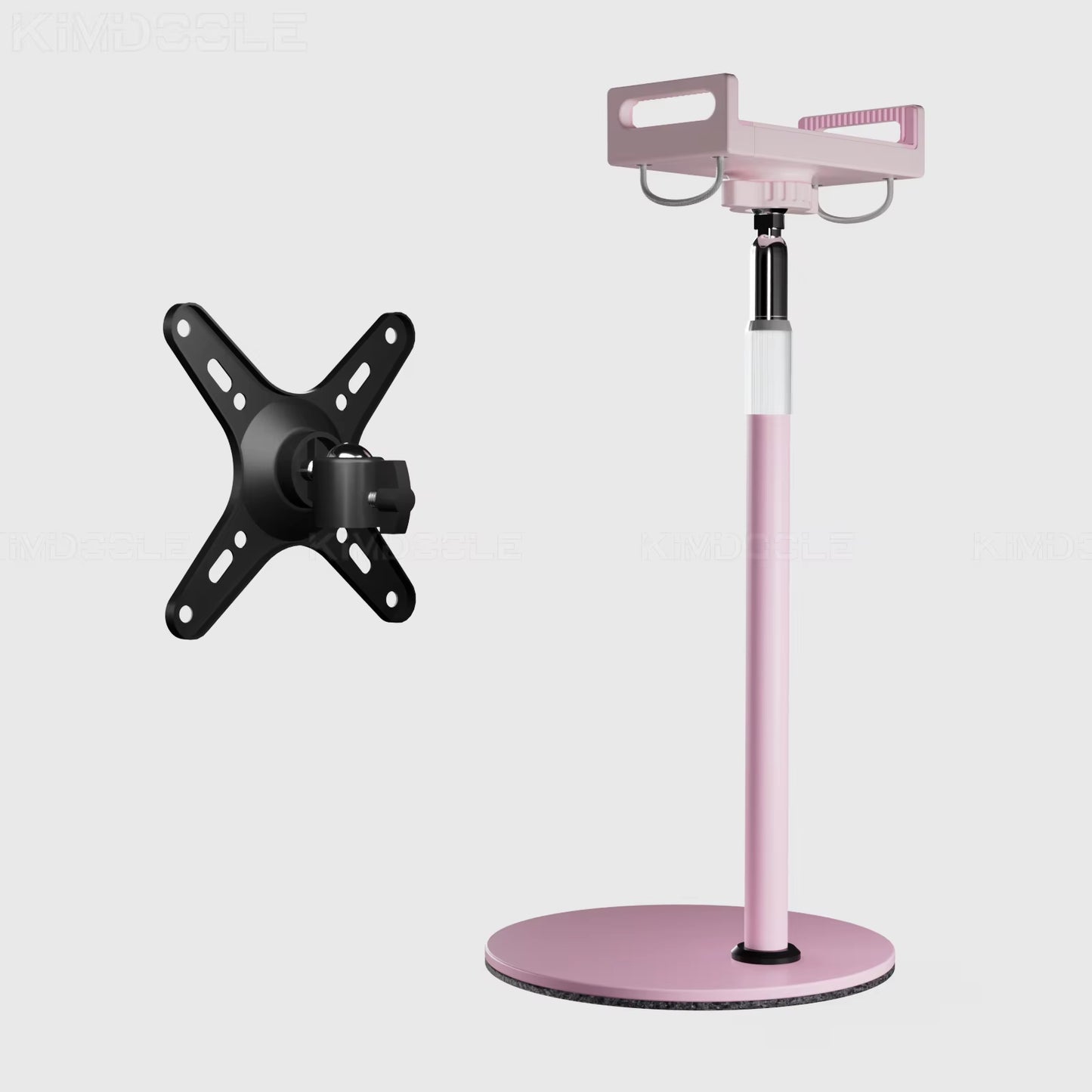 Portable Monitor Stand Height Adjustable Vesa Monitor Tablet Stand Free Standing Low Profile Desk Mount Monitor Support