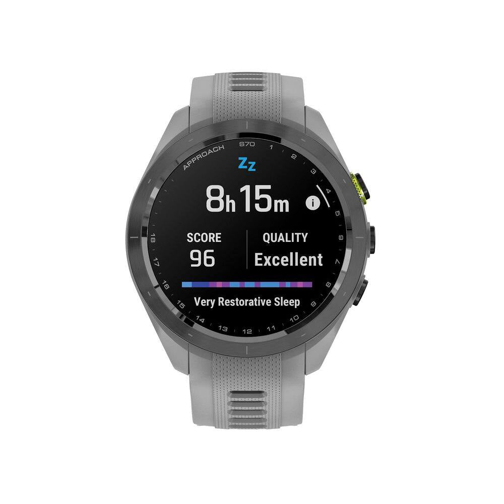 Approach S70 Golf Smartwatch with 42-Mm Case and Black Ceramic Bezel (Powder Gray)