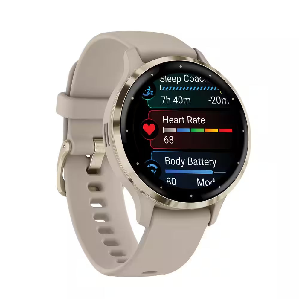 Venu 3S Fitness Smartwatch with Stainless Steel Bezel and Silicone 1.6 X .47 In. French Gray