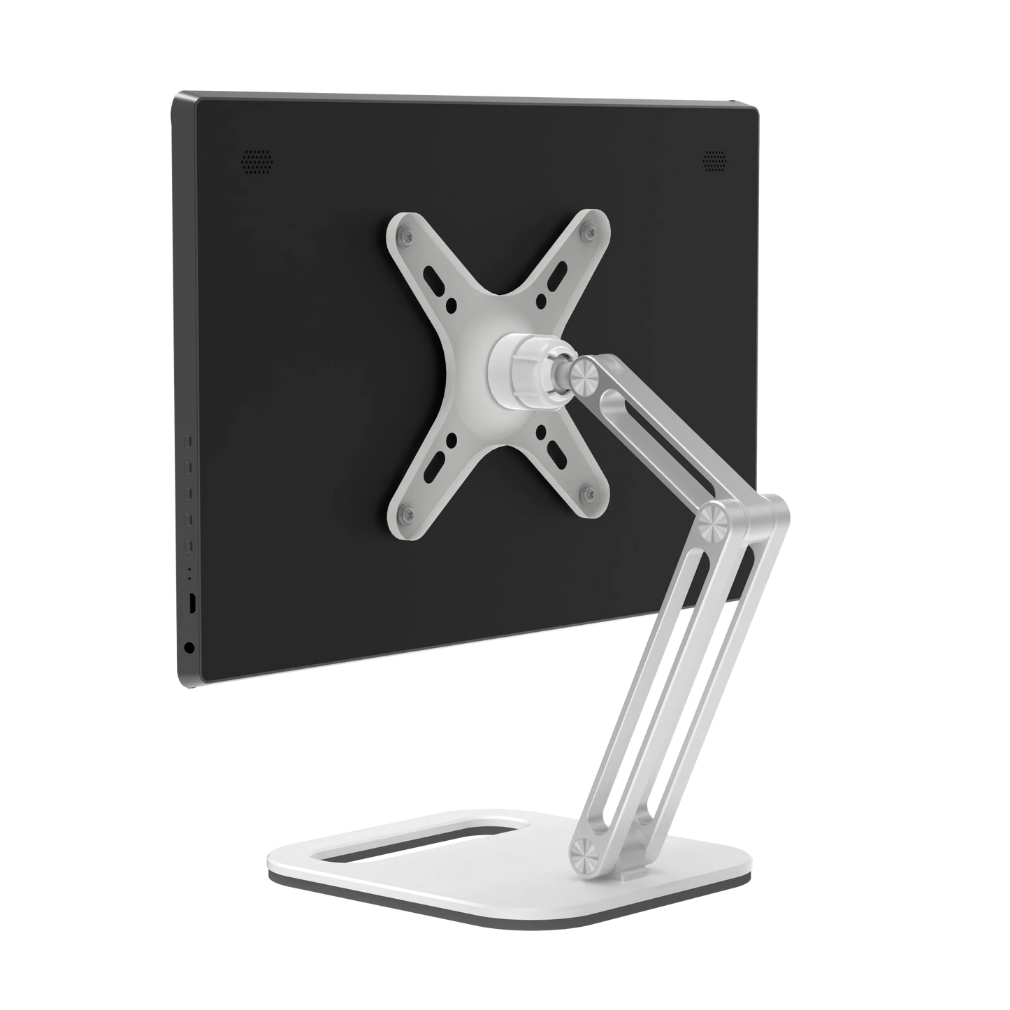 Portable Monitor Stand Height Adjustable Vesa Monitor Tablet Stand Free Standing Low Profile Desk Mount Monitor Support