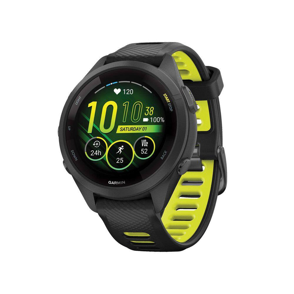 Forerunner 265S Running Smartwatch with Black Bezel 1.64 X .51 in Black