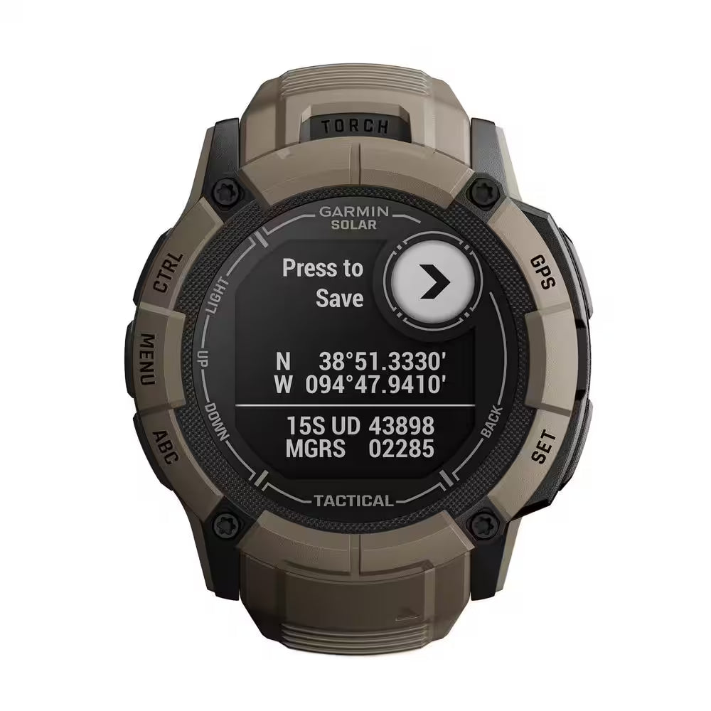 Instinct 2X Solar Smartwatch Tactical Edition 1.97 X .57 In. Coyote Tan