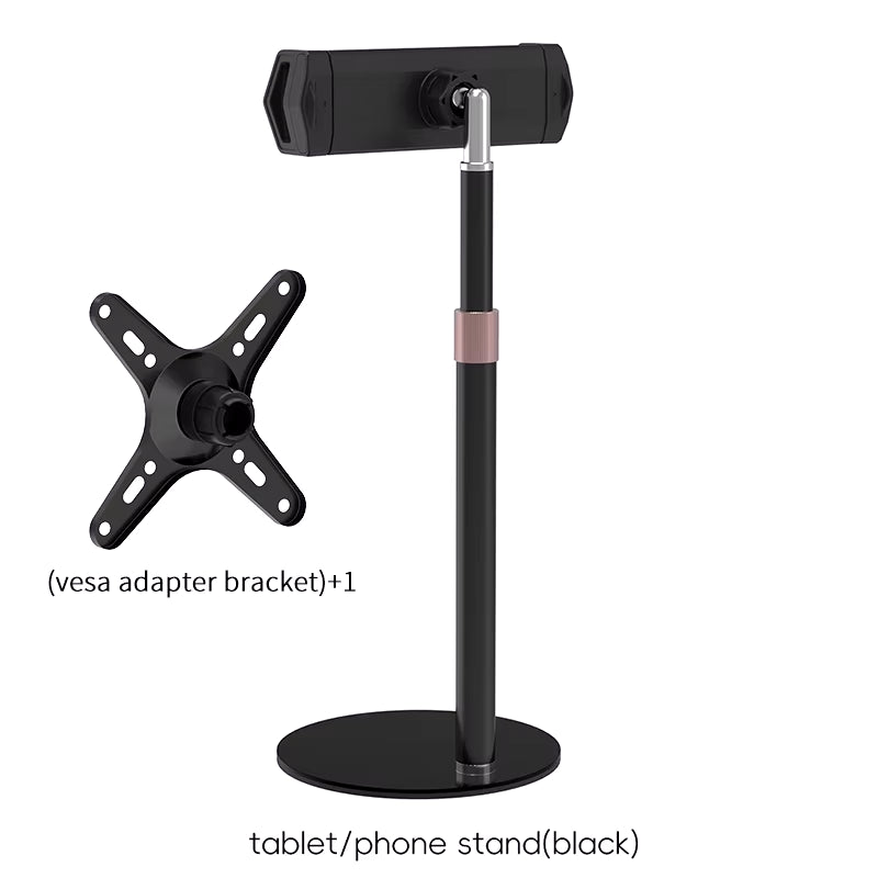 Portable Monitor Stand Height Adjustable Vesa Monitor Tablet Stand Free Standing Low Profile Desk Mount Monitor Support