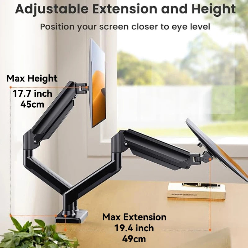 Single/Dual Monitor Mounting Bracket Desktop Universal Extendable Monitor Stand