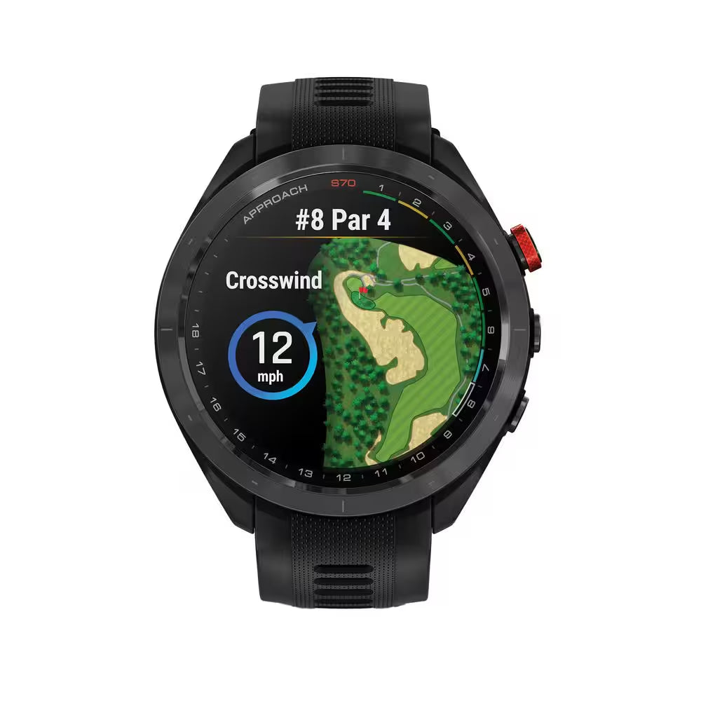 Approach S70 Golf Smartwatch with 42-Mm Case and Black Ceramic Bezel (Black)