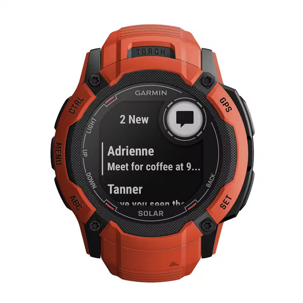 Instinct 2X Solar Smartwatch 1.97 X .57 In. Flame Red