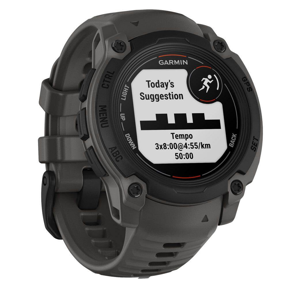 Instinct E 40 Mm GPS Smartwatch with Silicone Band 1.57 X .53 In. Black and Charcoal