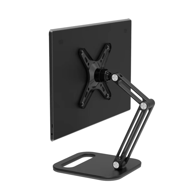 Portable Monitor Stand Height Adjustable Vesa Monitor Tablet Stand Free Standing Low Profile Desk Mount Monitor Support