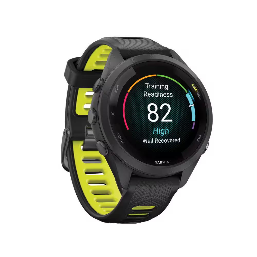 Forerunner 265S Running Smartwatch with Black Bezel 1.64 X .51 in Black