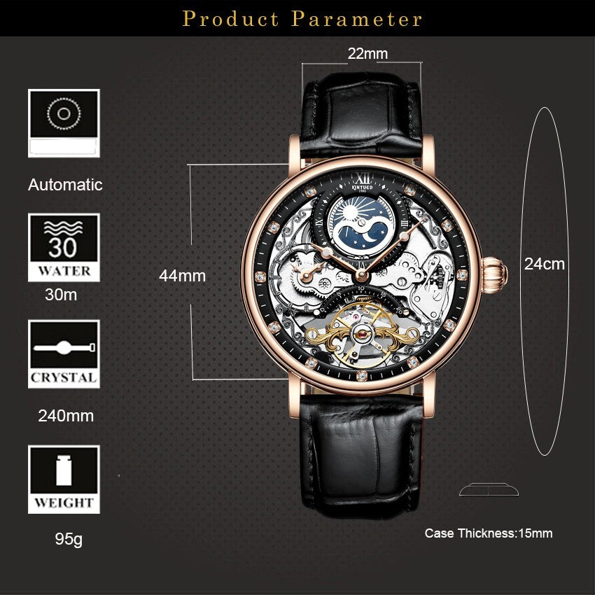 Mechanical Automatic Watch Men Tourbillon Wristwatch Sports Watches Mechan