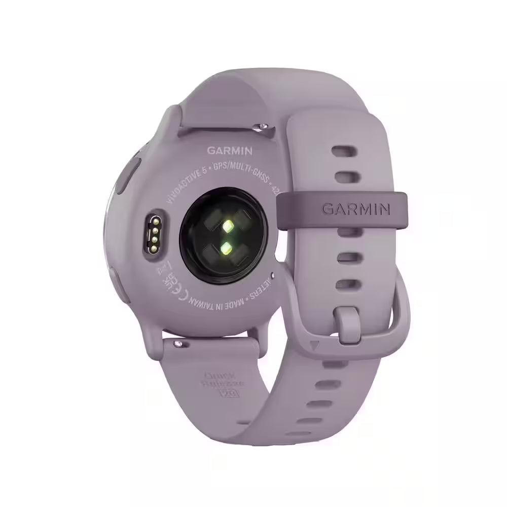 Vivoactive 5 Fitness-Tracking Smartwatch with Aluminum Bezel and Silicone Band 1.7 X .43 in Orchid