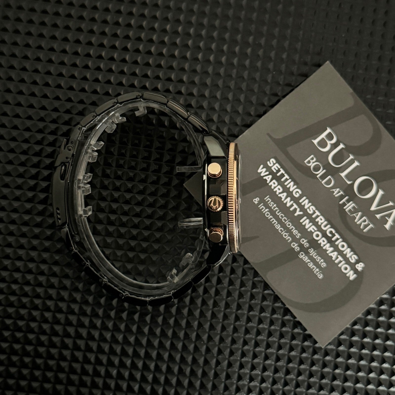 Bulova - Marine Star Black Dial Men'S Quartz Watch NEW with TAGS (98B302)