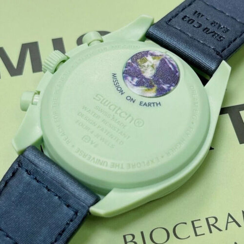 Swatch X Omega Bioceramic Moonswatch Mission to Earth Watch - with Box A31