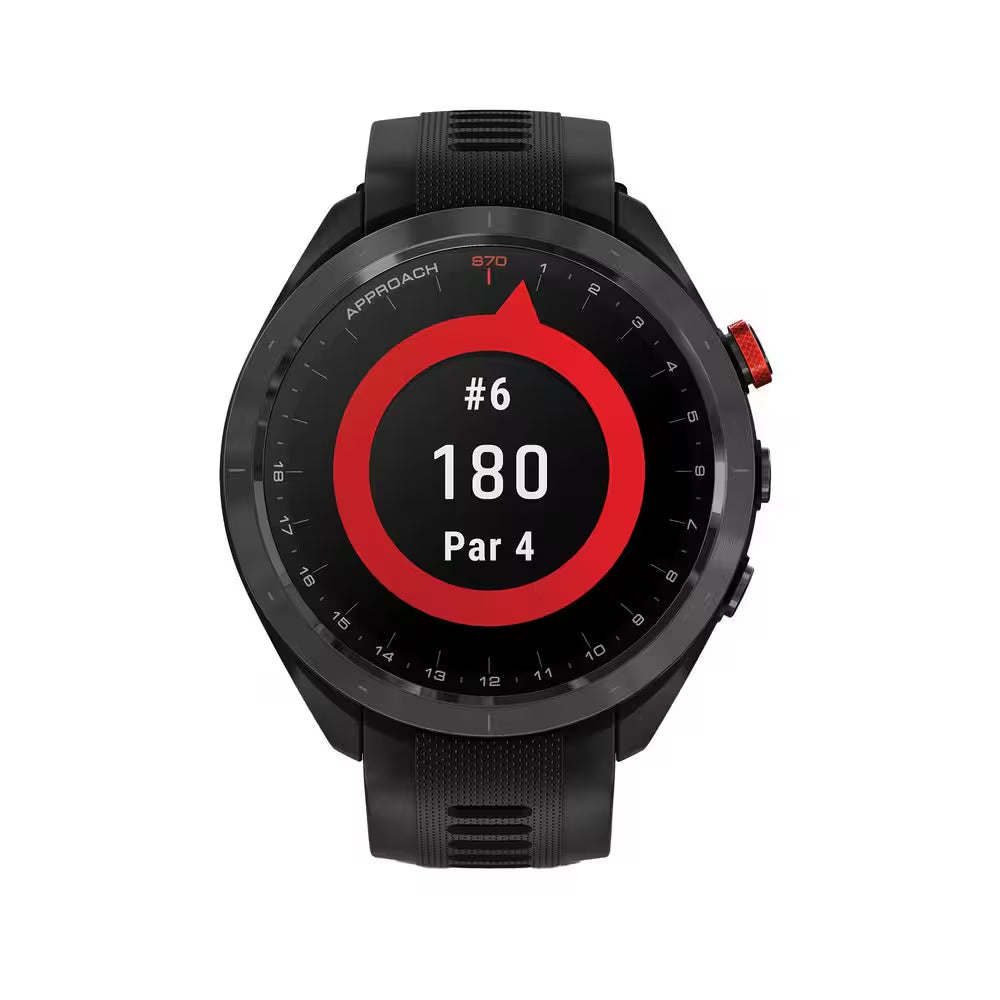 Approach S70 Golf Smartwatch with 42-Mm Case and Black Ceramic Bezel (Black)