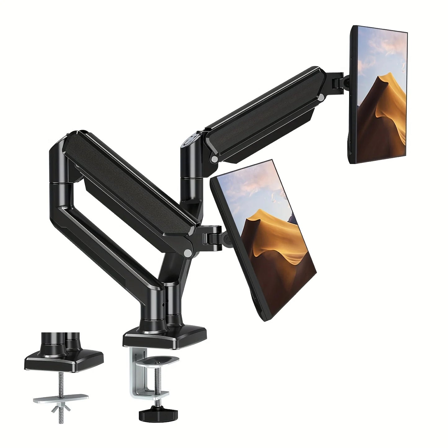 Single/Dual Monitor Mounting Bracket Desktop Universal Extendable Monitor Stand