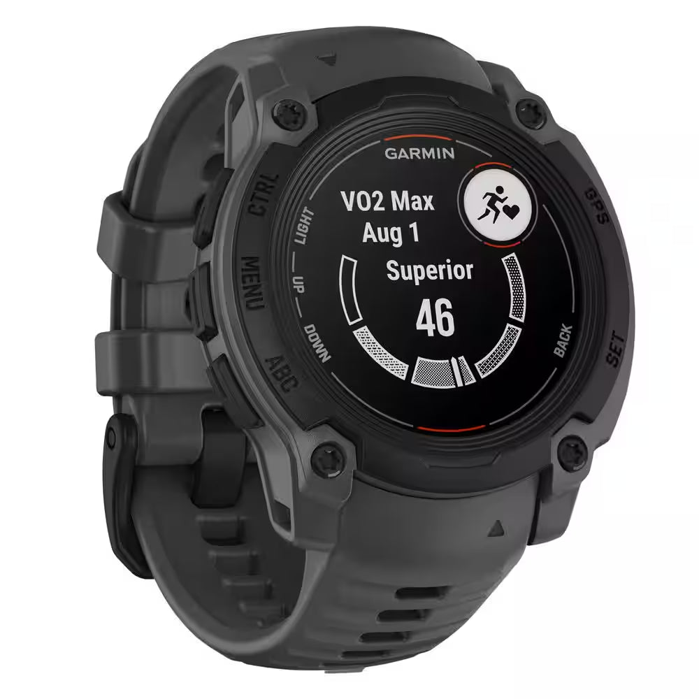 Instinct E 40 Mm GPS Smartwatch with Silicone Band 1.57 X .53 In. Black and Charcoal