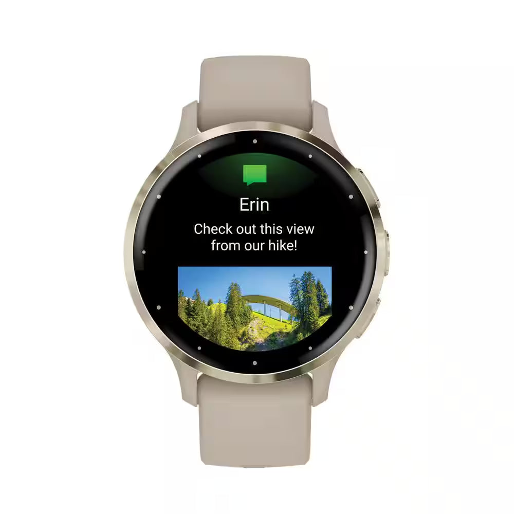 Venu 3S Fitness Smartwatch with Stainless Steel Bezel and Silicone 1.6 X .47 In. French Gray